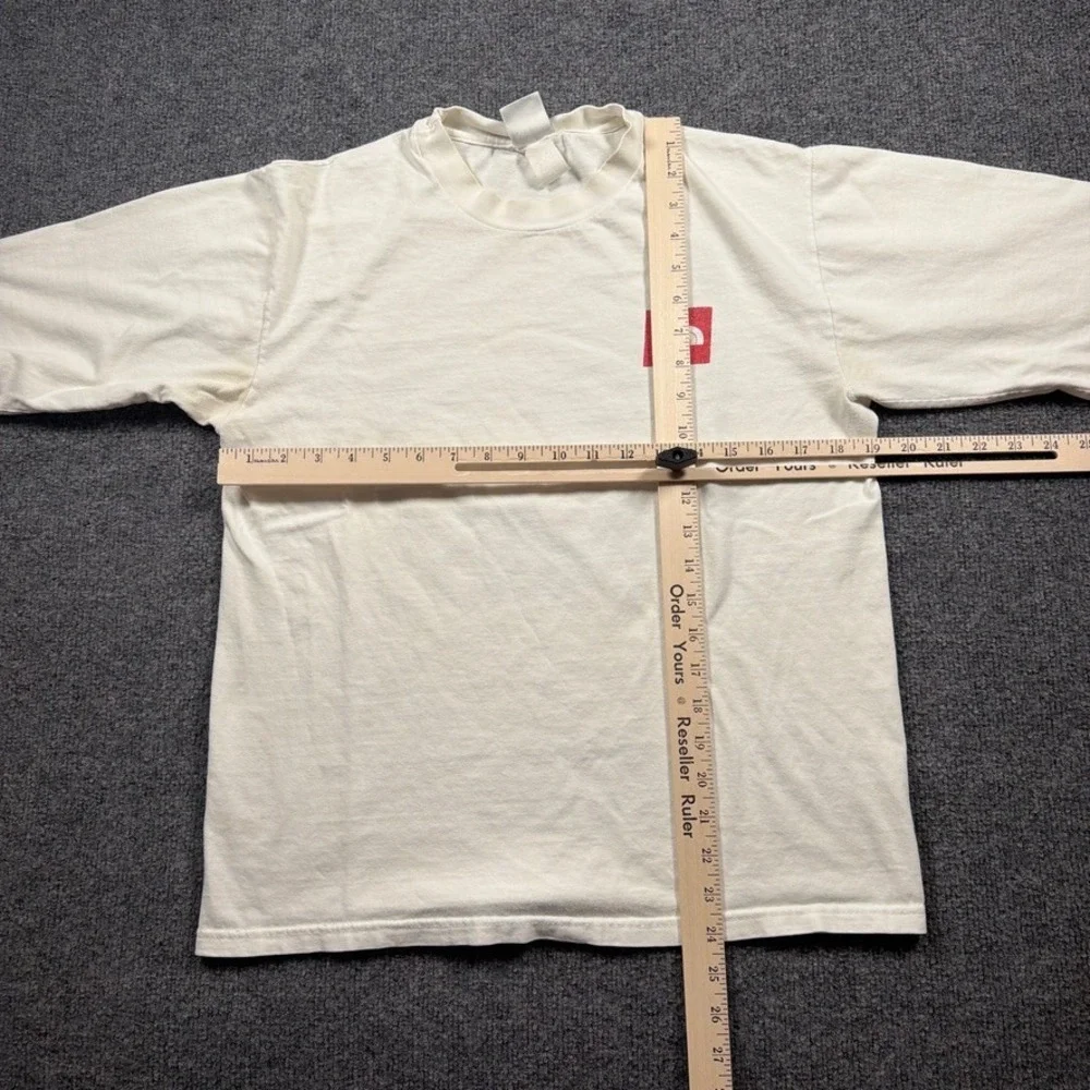 Vintage The North Face Long Sleeve T-Shirt Mens Medium White Graphic Mountain